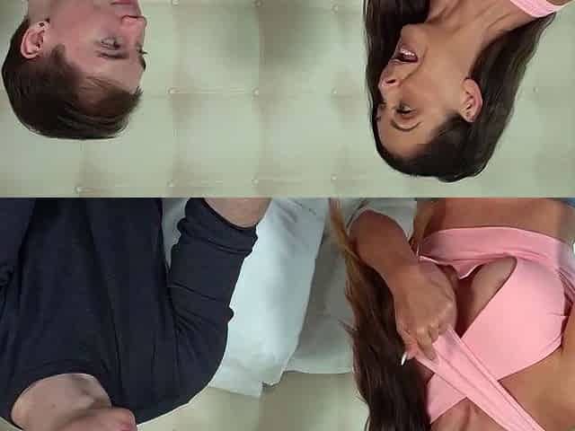 Busty brunette bitch with big boobs