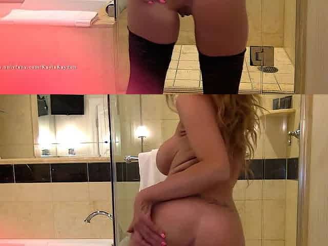 Making myself cum in the hotel bath.