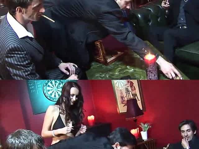 Brunette hair In Underware Claudia Adams In Double Penetration Anal Gang Fuck