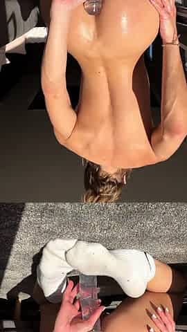 Awesome Amateur teen blonde toying pussy