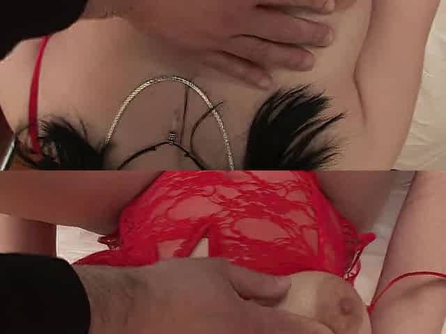 Toys loving brunette hair sweetheart is masturbating