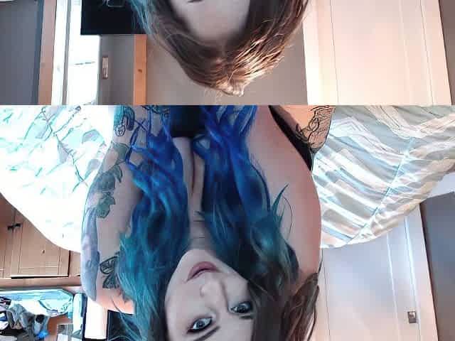 kelly belle riding and deepthroat blue hair