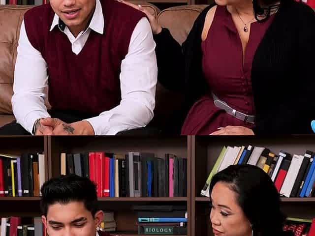 Stepmom and Therapyst Seduce Stepson in Wild Therapy Session