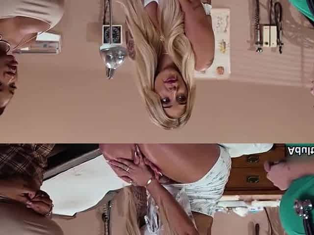Biggest Tit Black Tia Maria & Blond Kali Roses Threey Way With Nurse