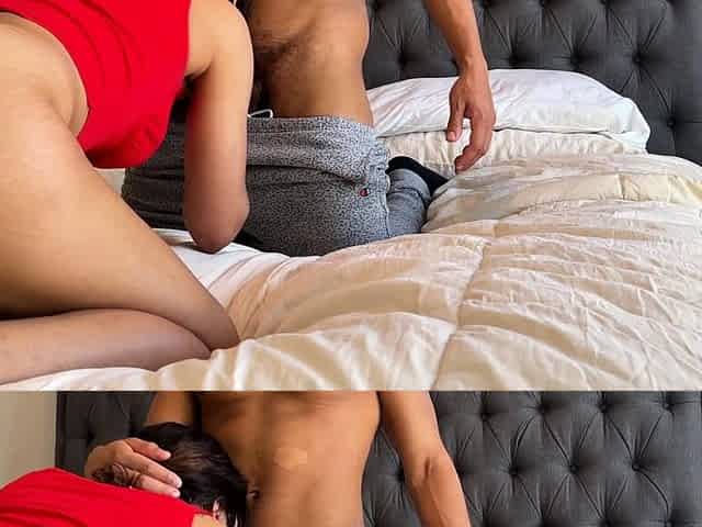 SEXTAPES Apryl Rein's toe sucking cumshot - Angle 2