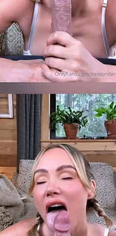 Sara Underwood Deep Throatfuck With Realistic Dildo