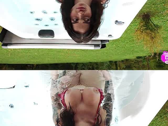 Breasty Neighbour Sneaks into My Sexy Tub: Moist Cowgirl Ride