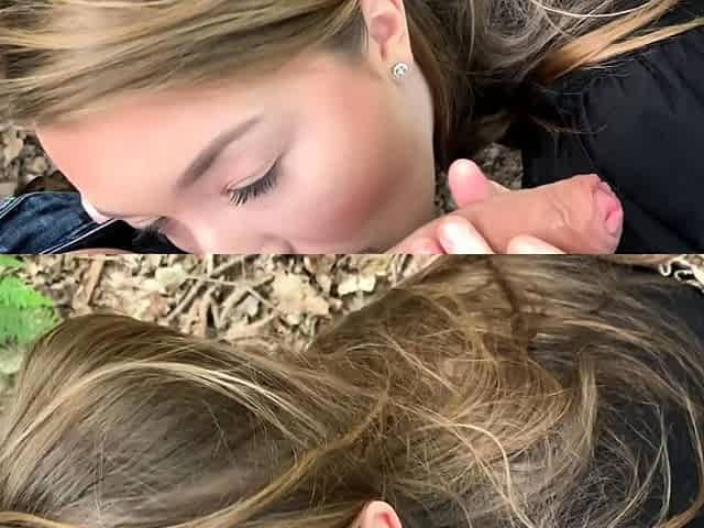 Hot POV Outdoor Blowjob