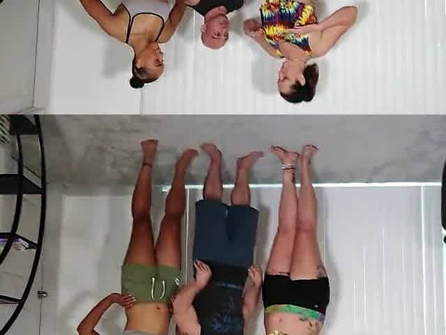Tony gets picked up by 2 tall and pretty hotties