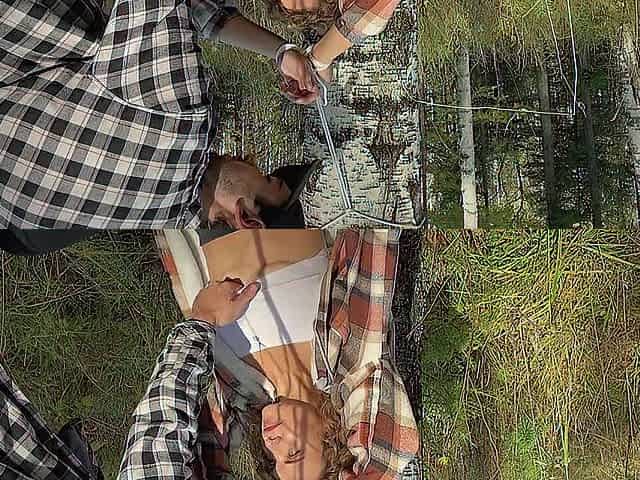 Sex in a warm autumn forest
