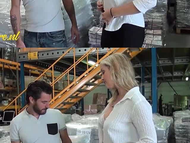 Tall French mother I'd like to fuck With Large Natural Boobs Gets Booty Banged Hard In a Warehouse
