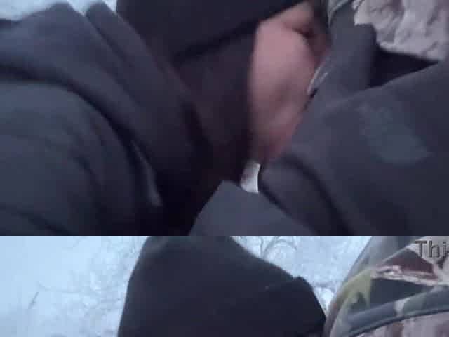Outdoor Mama Nearly Caught Getting Penis Hard in Winter Storm
