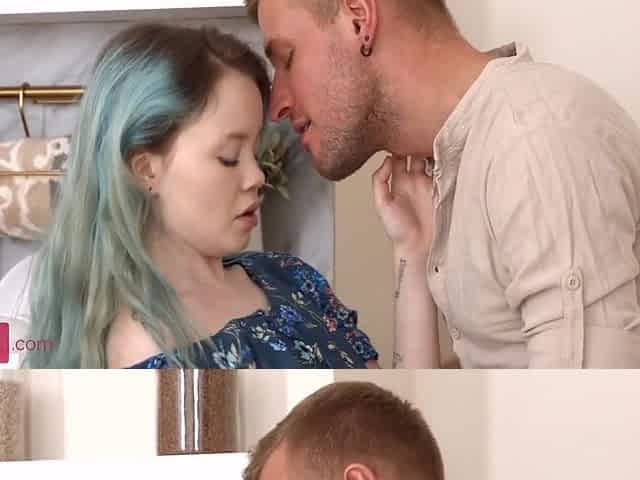 Blue-haired Indulges In Kitchen Love - Rebecca Blue, Rebecca Nikson And Drago Gvozdik