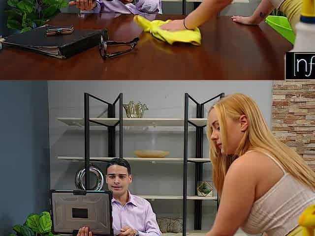 Gorgeous Large Tit Golden-haired Abode Cleaner Zoey Uso, "I Can Aid U Unfathomable Clean Your Rod" - S23:E1