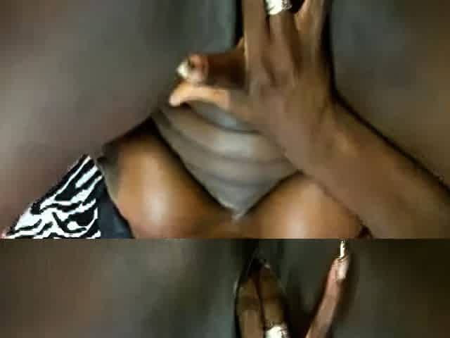 Big-Titted Black Latina Masturbates on Webcam