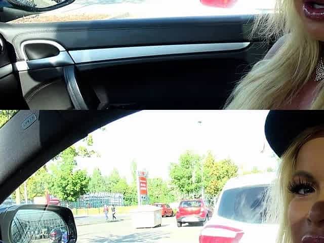 German Blonde Teen failed blind date on street