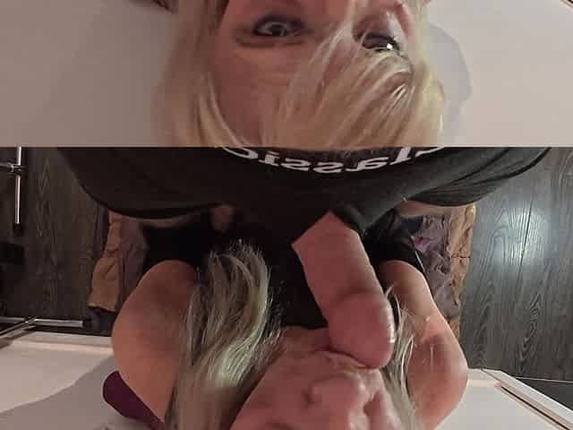 Sexy Grandma Orgasms with Cum on Her Face and Cock in Her Mouth
