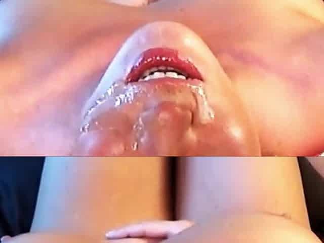 Closeup Ruined Makeup Upside Down Deepthroat