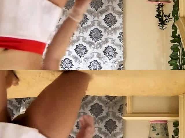 Nurse Fists Her Milf Pussy on Webcam
