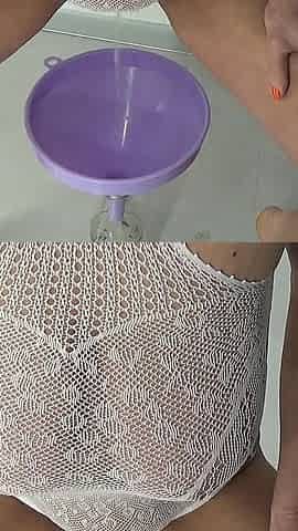 Peeing in a Bottle Through a Funnel