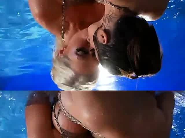 PORNSTARPLATINUM Lesbian MILF Alura Jenson Oral By The Pool