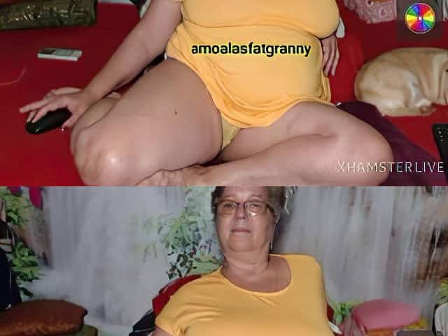 Gorgeous overweight lady in underclothing.