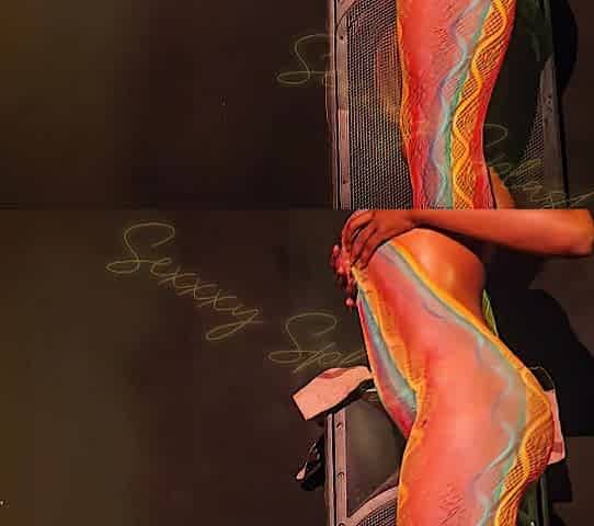 Oiled Rainbow Booty Twerking On Massive Speaker - Ass Queen