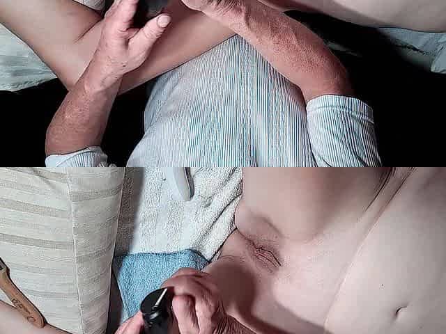 Old Barres shaves my final cunt hair for my much needed love button massage