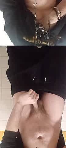 Touching myself in a public baths