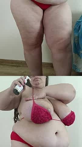Oil and Red Bikini