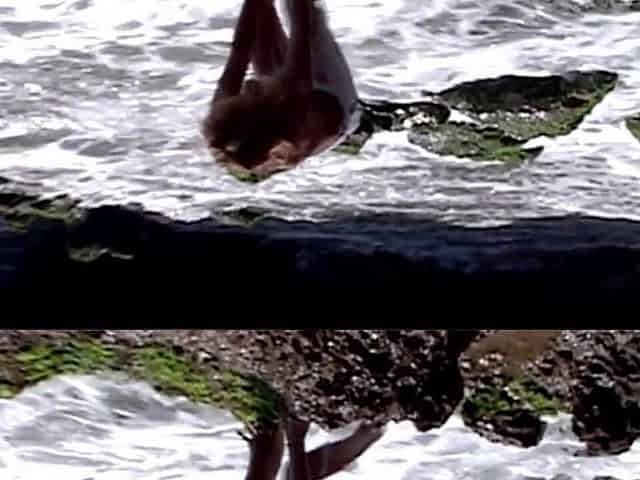 Jenny Hot Spanish Girl Make a Sexy Strip in the Sea