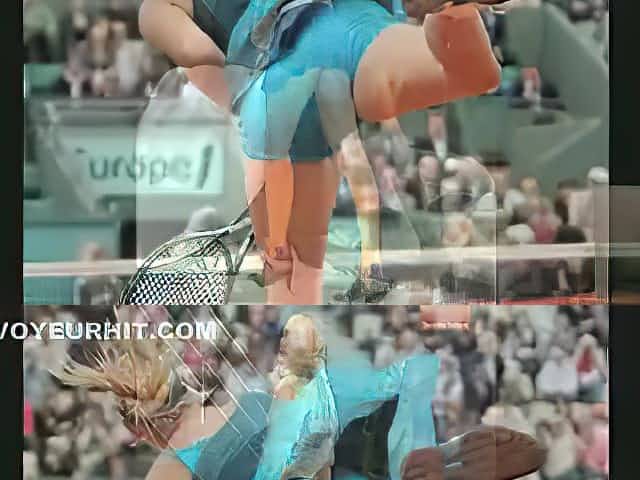 Sporty girls in tennis upskirt compilation