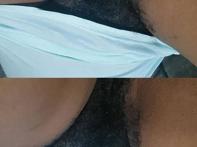 Stepmom Teasing with Hawt Underware Curly Snatch Close-up