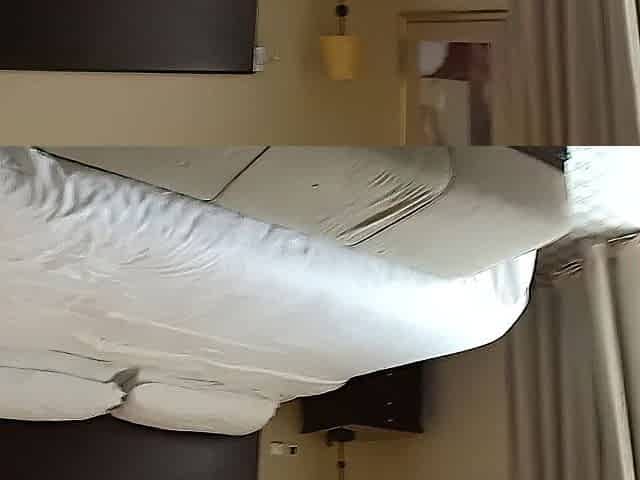 Hawt squirt in hotel room, petticoat up, lewd masturbation