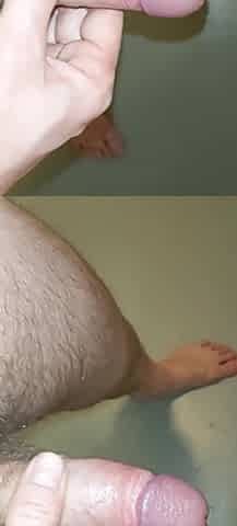 Emptied himself in the shower