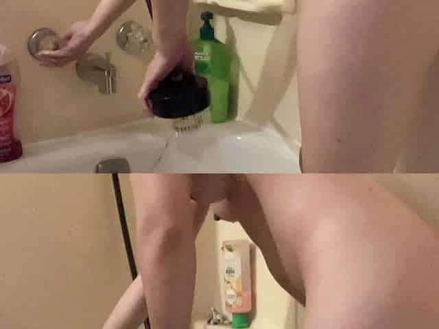 Mess Wet Hairy Pussy Perfect Ass Hana in Shower Time Petite Teen Body