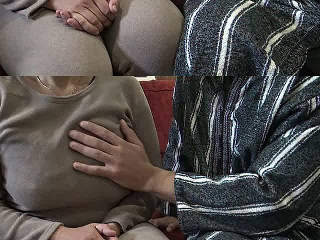 vicious muslim old man touching her shaggy twat