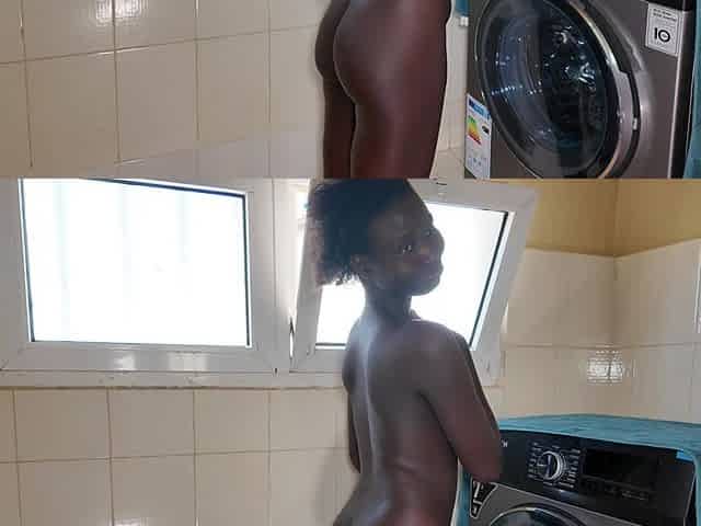 Skinny Nubian Slut Dogged and Cummed (fv)