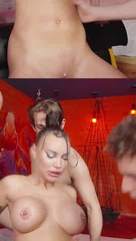 Best Hot Boobs and Deep Anal, DP, Hard and Fast Fuck with 3 Monster Cock with Monika Fox