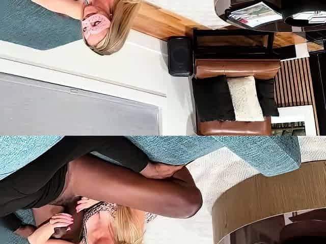 Blond cuckold white milf was screaming that she's happy