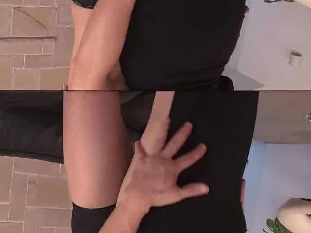 Beautiful Japanese Milf Fucked In A Black Dress