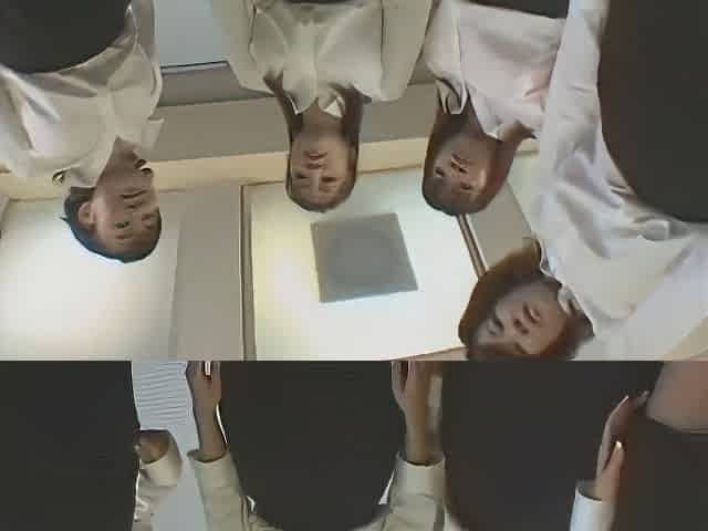 Five Japanese Women In Stockings Give Footjob