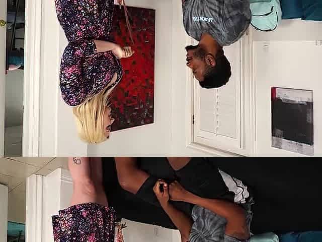 Leya finds her old vids in my porn stash from her secret past