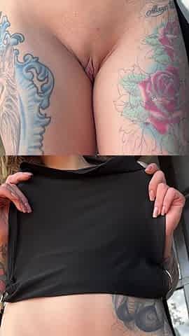No Panties Surprise Reveal