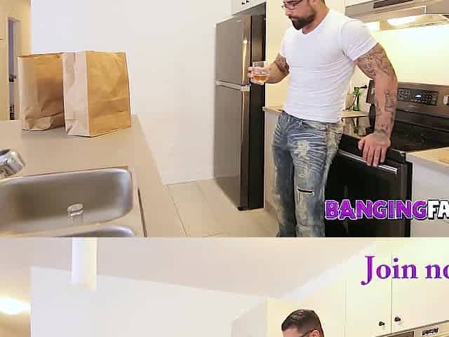 Fucking Family - A Hawt Step Mamma Banged by her Step Son in the Kitchen