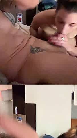 Amateur Deepthroat sucking large schlong