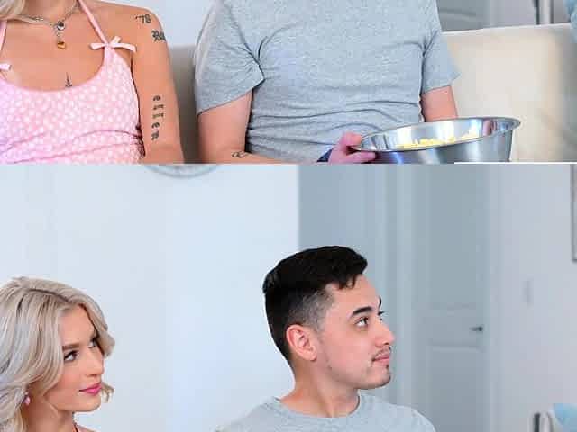 Insane swap family foursome fuck after scary movie night