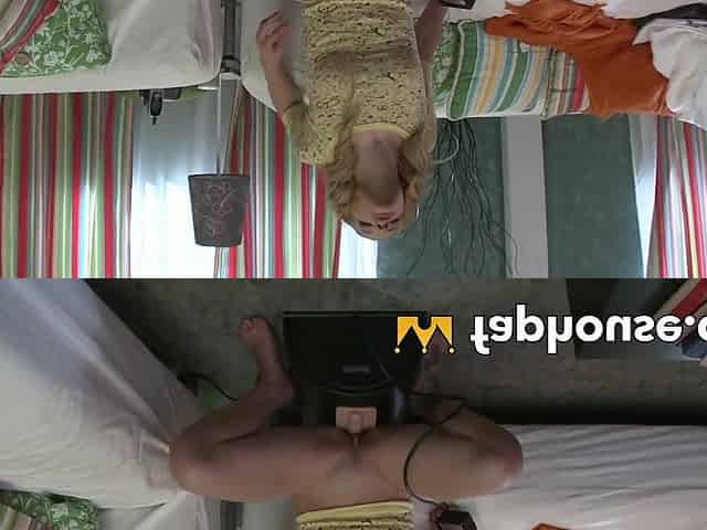 NSFW - Teenage with Tattoo Riding Sybian with Sperm on