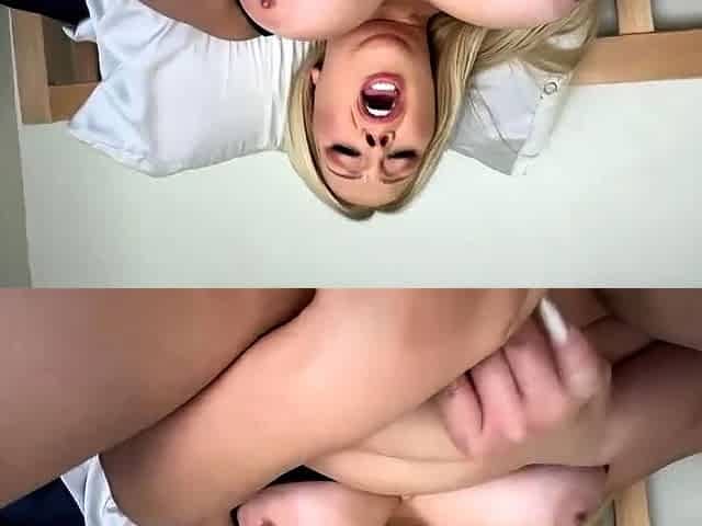 Blonde BBW Milf with Huge Boobs