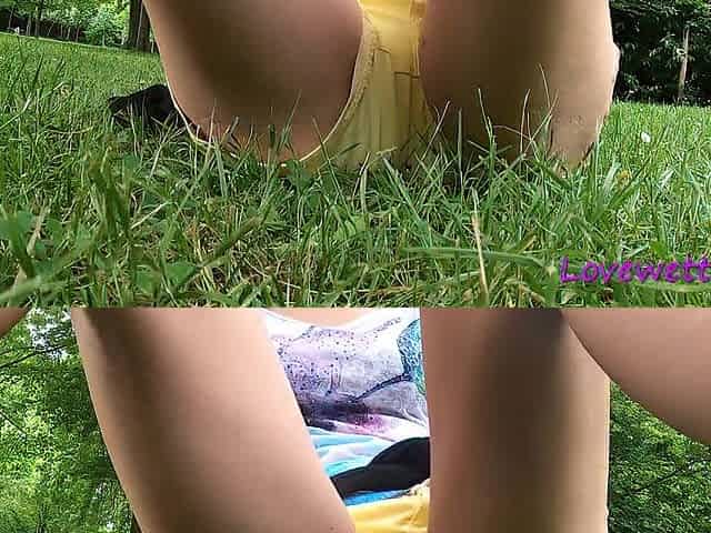 Explosion de pisse dans ma culotte au milieu du parc public...